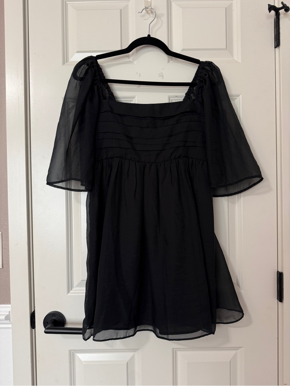 Abercrombie & Fitch Black Emerson Angel Sleeve Mini Dress